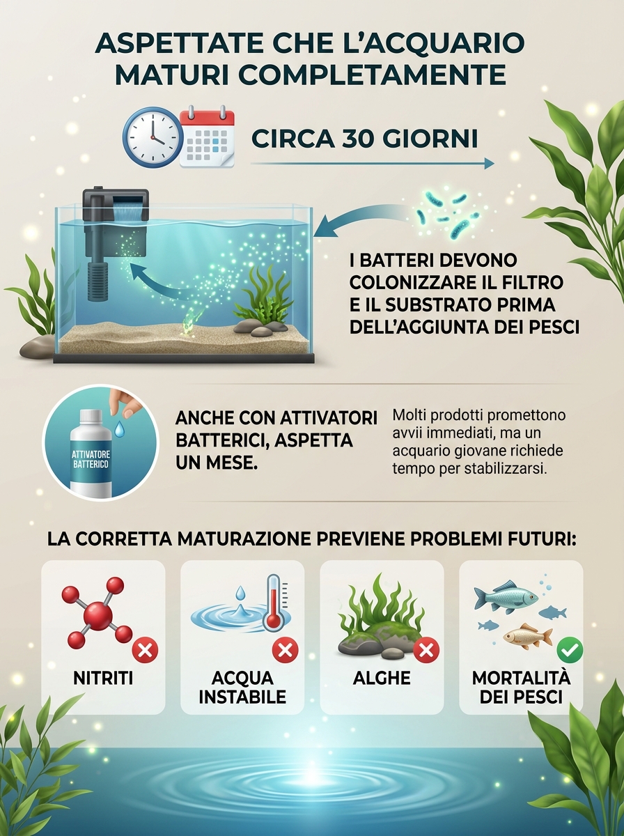 Tempi maturazione acquario