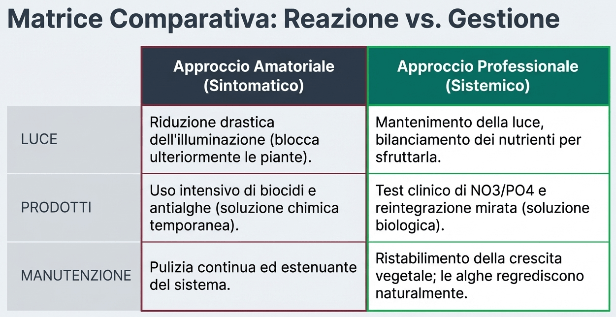 eliminare le alghe cosa fare