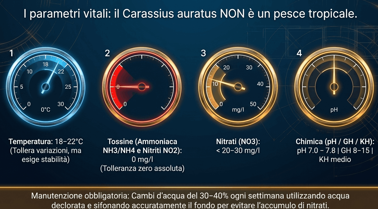 parametri acqua pesce rosso