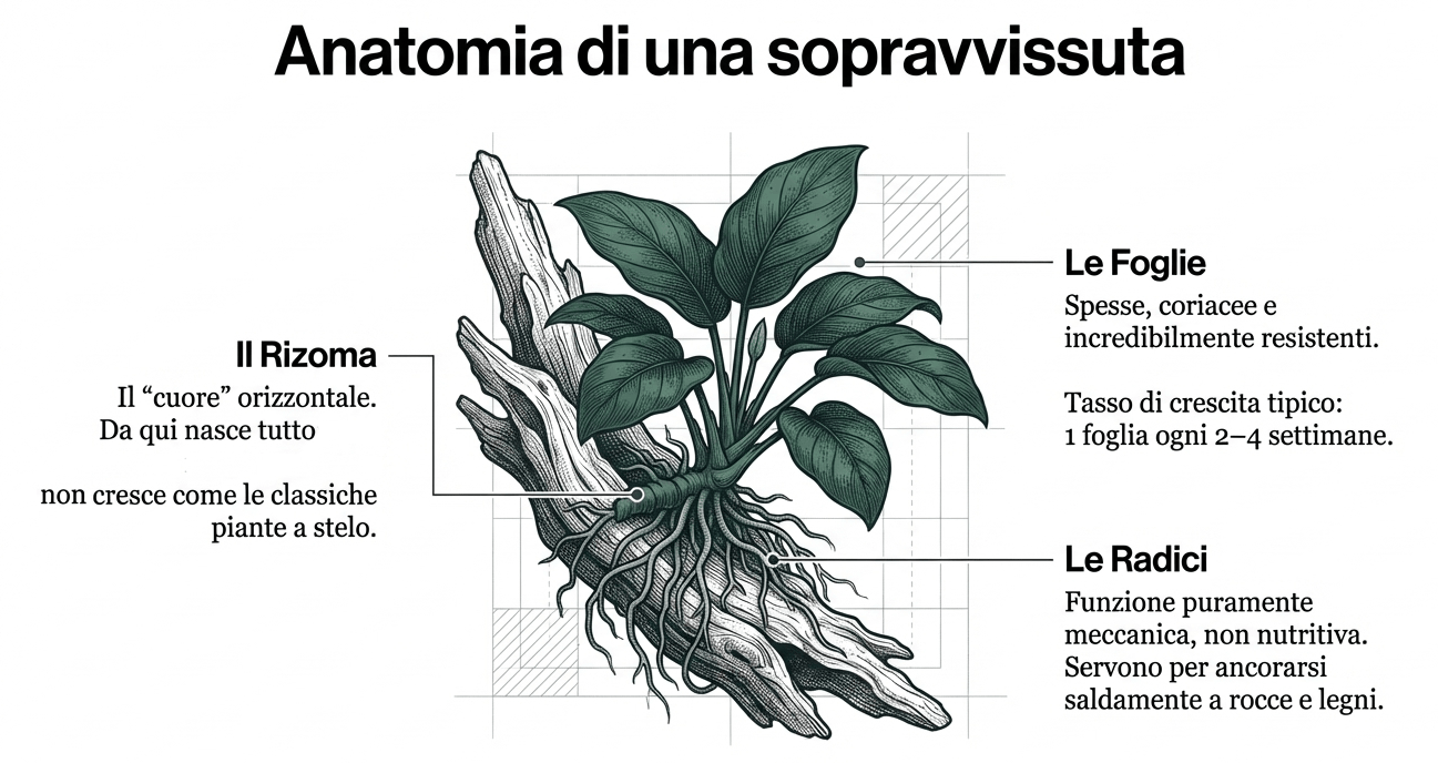 struttura dell'anubias