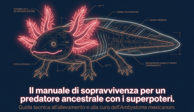 Allevamento axolotl in acquario