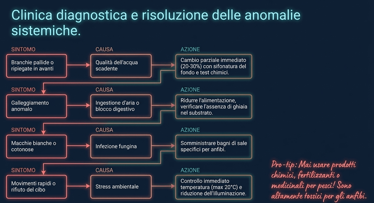 malattia e problemi axolotl
