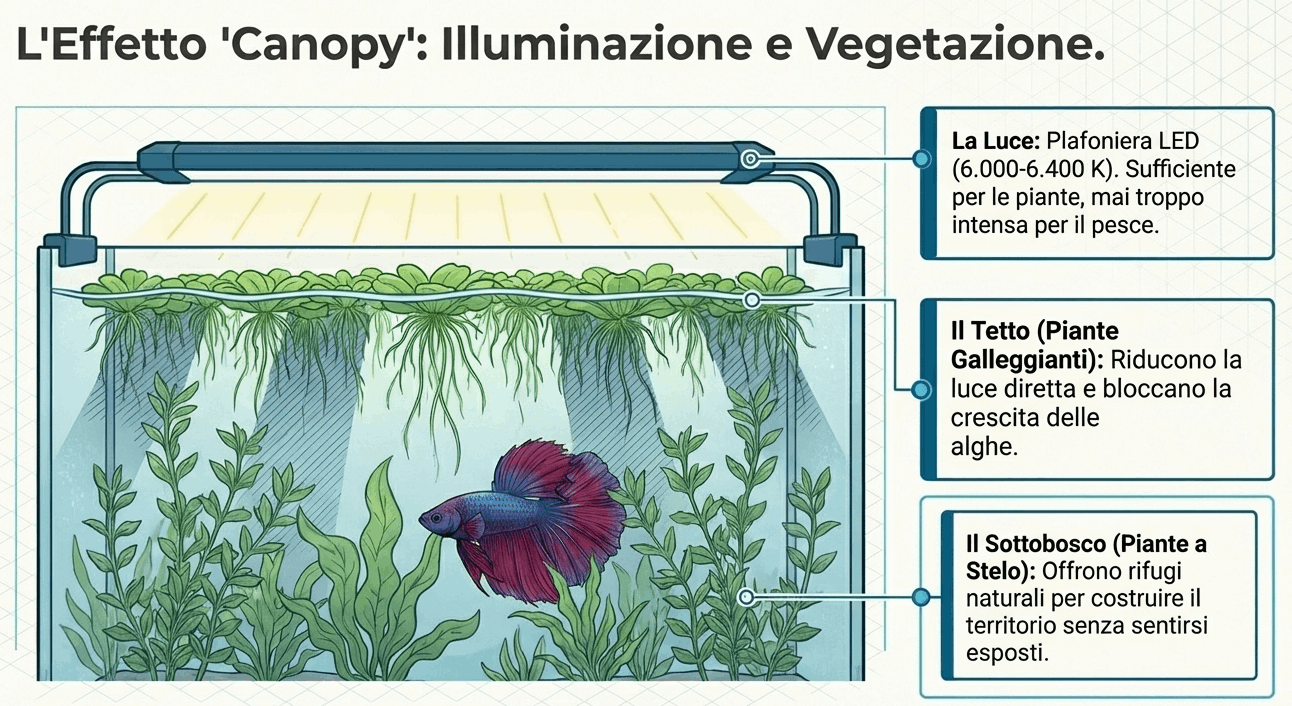 come allestire acquario betta