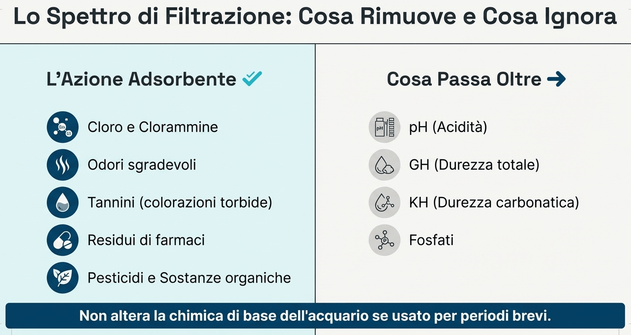 cosa rimuove il carbone attivo
