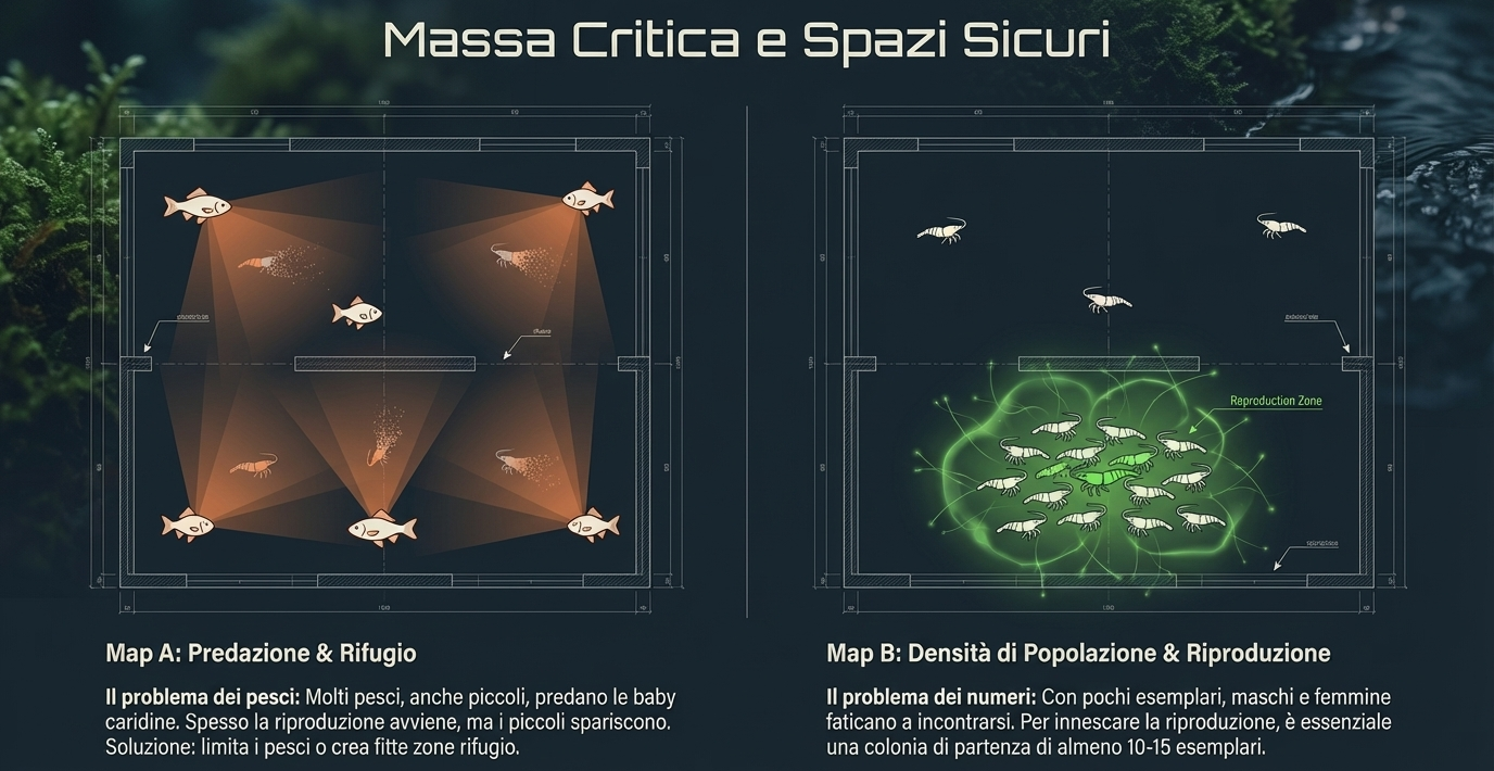 troppi pesci con le caridine
