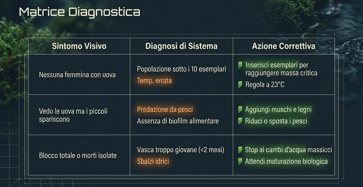 temperatura e riproduzione neocaridine