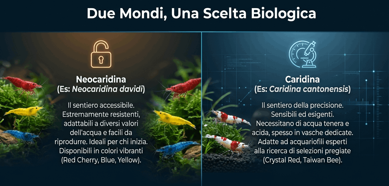 differenza caridine e neocaridine