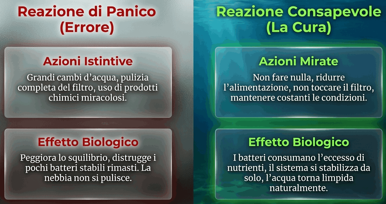 cosa fare per eliminare nebbia batterica