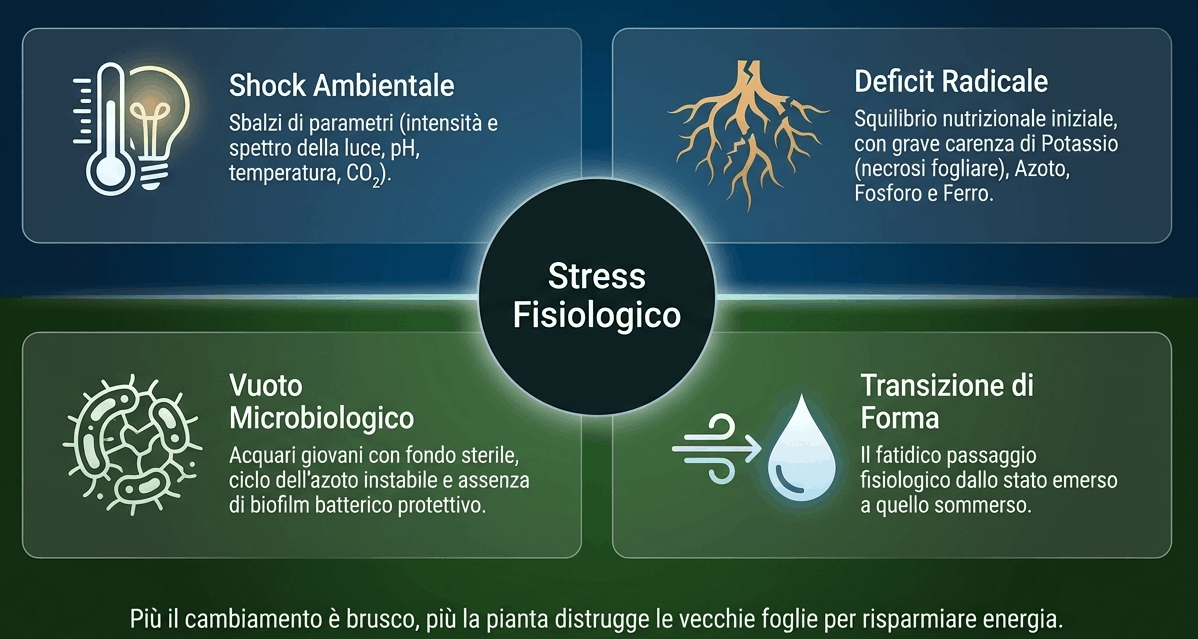 piante perdono foglie