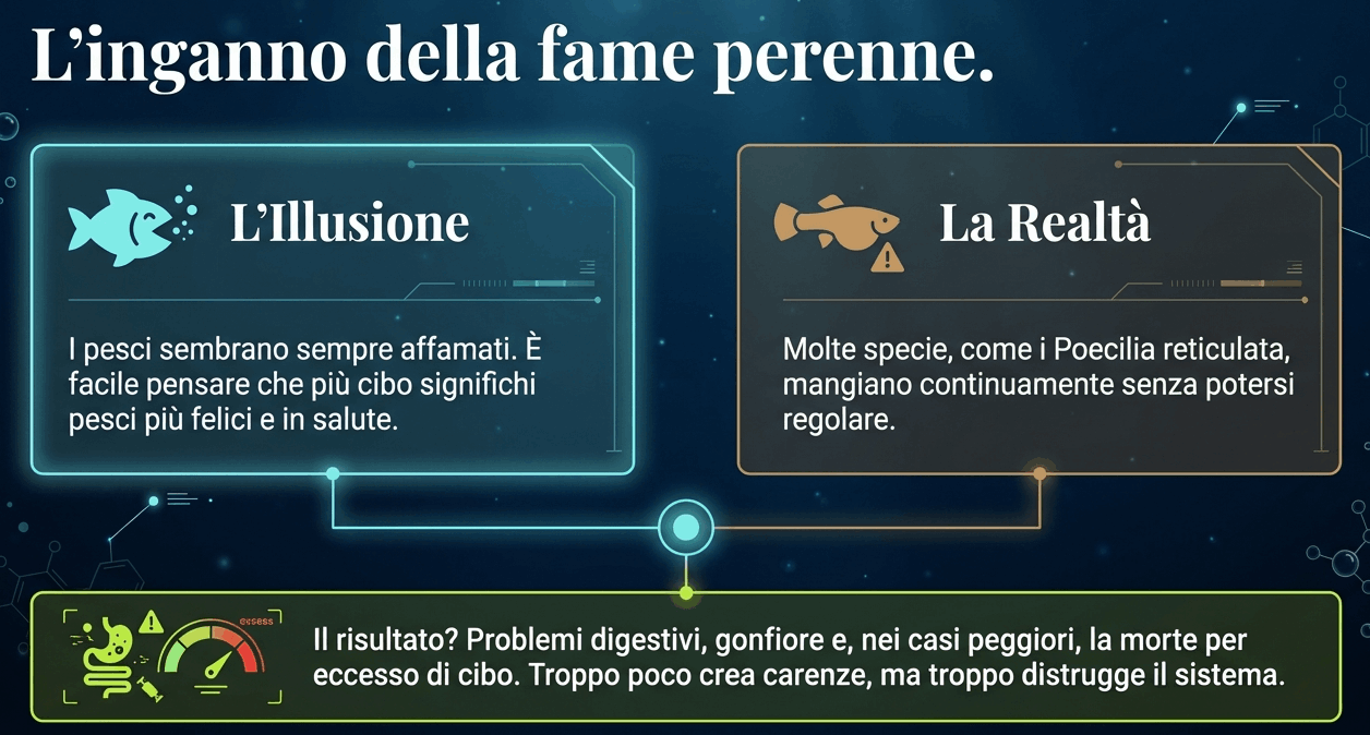 pesci che mangiano troppo