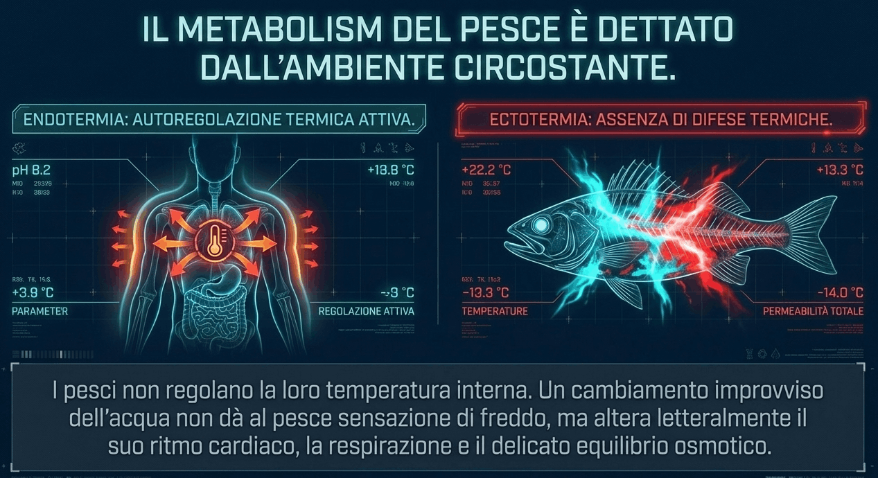 pesci e shock termico