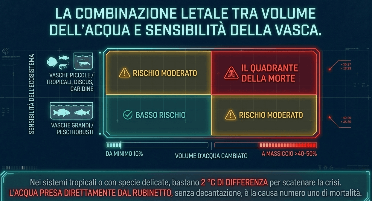 shock termico in acquario
